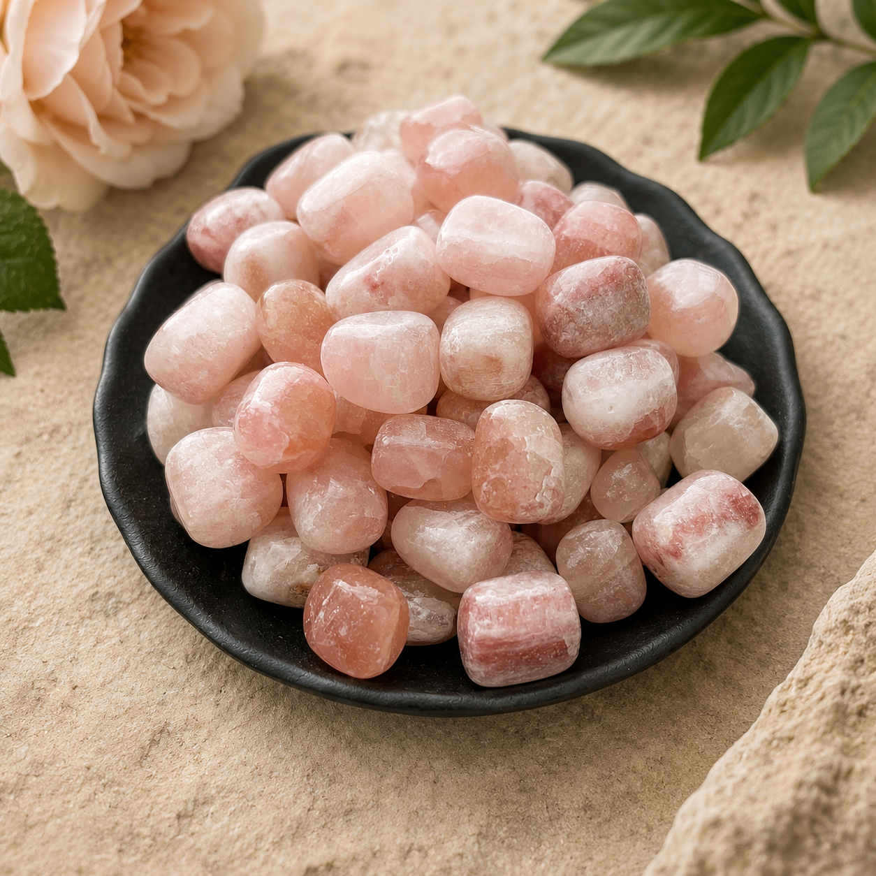 Strawberry Calcite Tumbled Stone