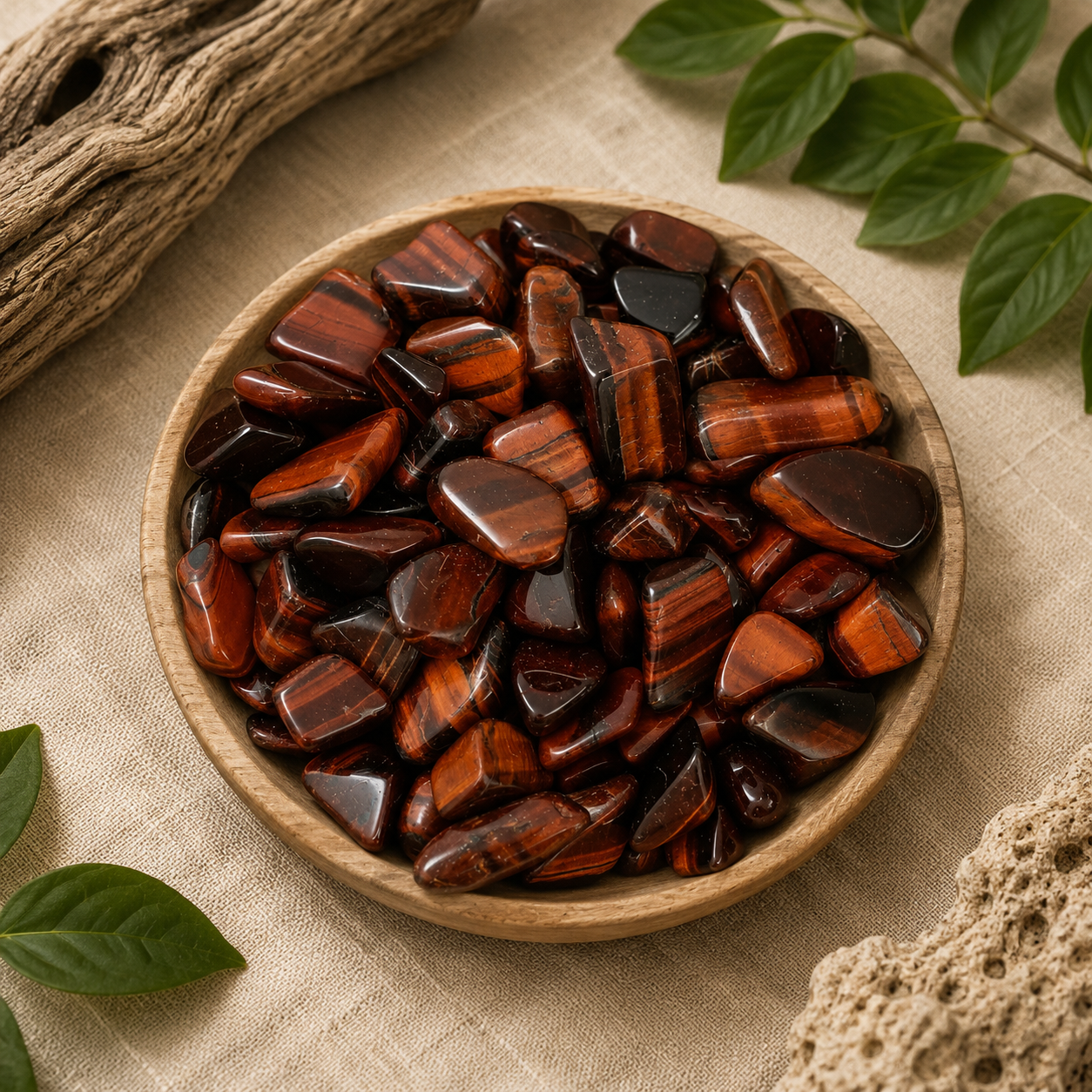 Red Tiger's Eye Tumbled Stone
