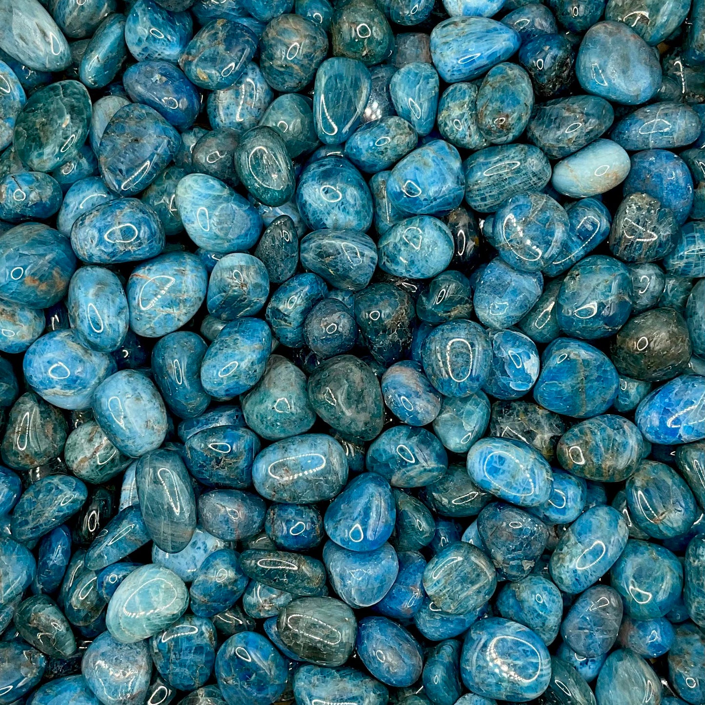 Blue Apatite tumbled stone