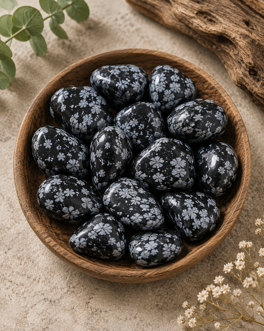 Snowflake Obsidian Tumbled Stone