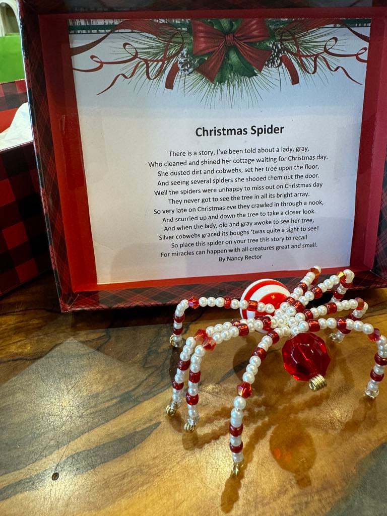 Red & White Christmas Spider