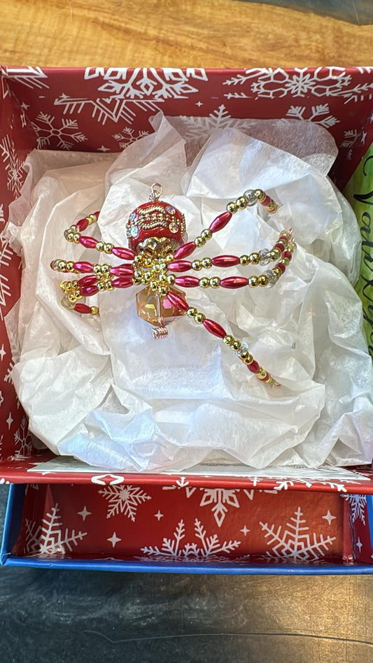 Pink Christmas Spider