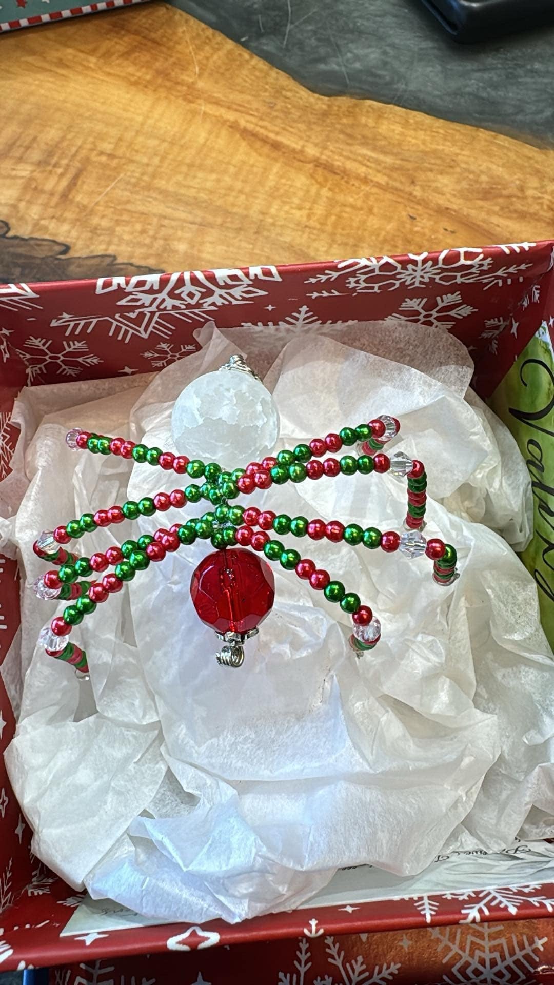 Red & Green Christmas Spider