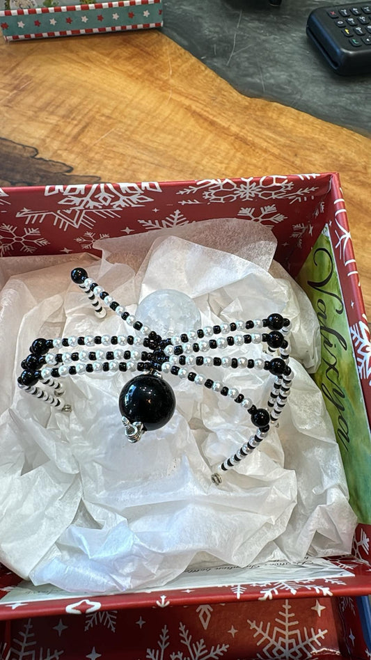 Black & White Christmas Spider