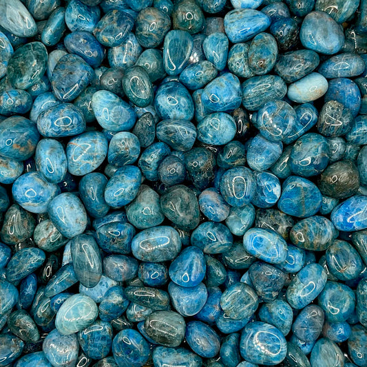 Blue Apatite tumbled stone