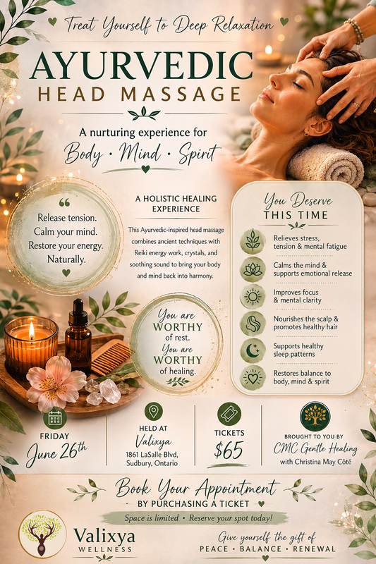 Ayurvedic Head Massage Event on June 26th